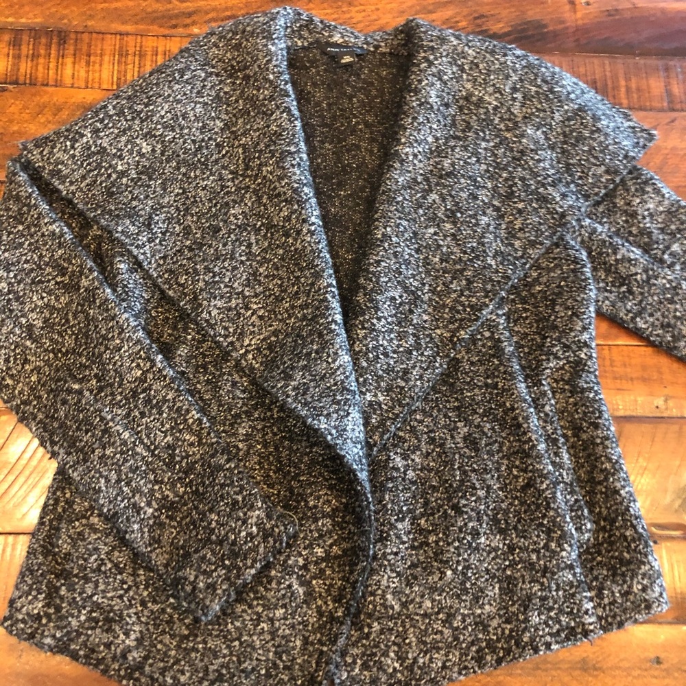 Ann Taylor Grey Speckled Blazer Cardigan